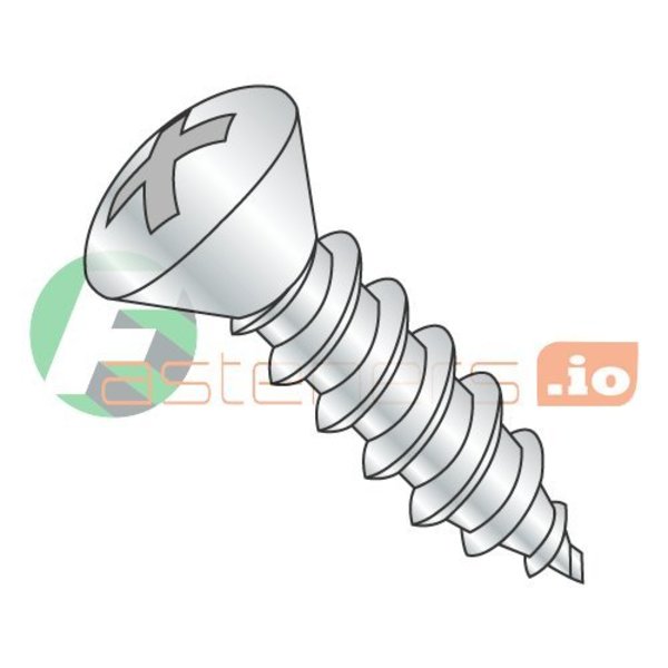 Newport Fasteners Sheet Metal Screw, #6 x 3 in, Zinc Plated Steel Oval Head Phillips Drive, 2000 PK 904081